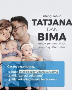 Indahnya merayakan ulang tahun dengan menyalurkan donasi pribadi lewat LSM atau birthday fundraising melalui situs penggalangan dana (Dok.tatjanadanbima)